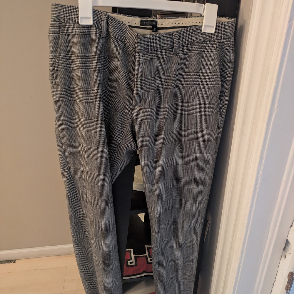Men's Gray Checkered Pants